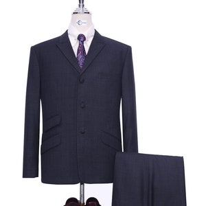 Mod Suit - Charcoal Prince Of Wales Check Suit