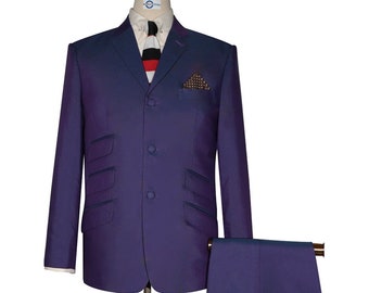 Two Tone Suit- Blue and Purple Two Tone Suit