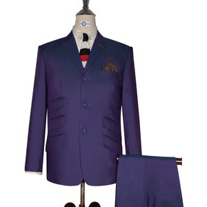 Two Tone Suit- Blue and Purple Two Tone Suit