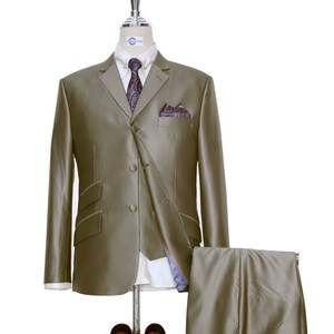 60s Mod Style Gold Tonic 3 Piece Suit