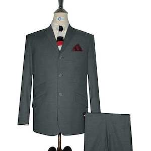 Mod Suit - 60s Style Medium Grey Suit