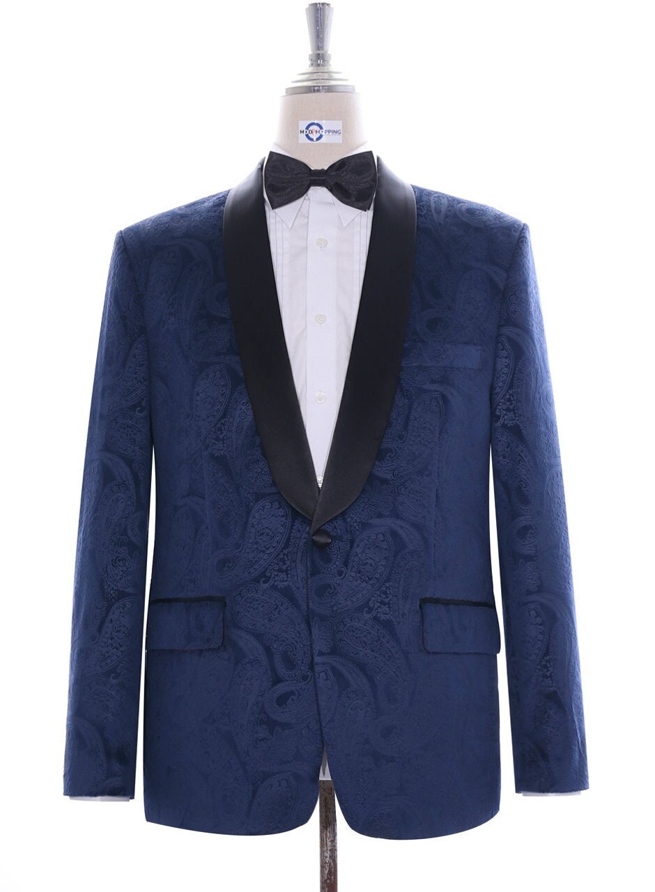 Royal blue paisley tuxedo jacket best sale