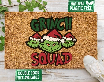 Funny Christmas Doormat Merry Xmas All Natural Eco Friendly Coir Rubber Mat PLASTIC FREE Funny Welcome Door Mat Housewarming Gift 447