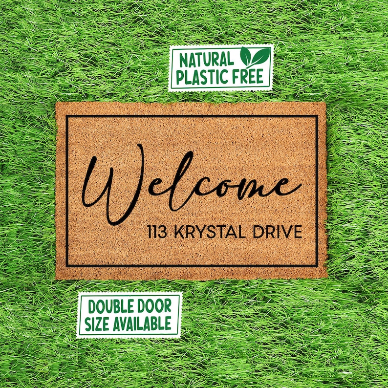 Personalized Address Extra Large Doormat Natural Eco Friendly Coir