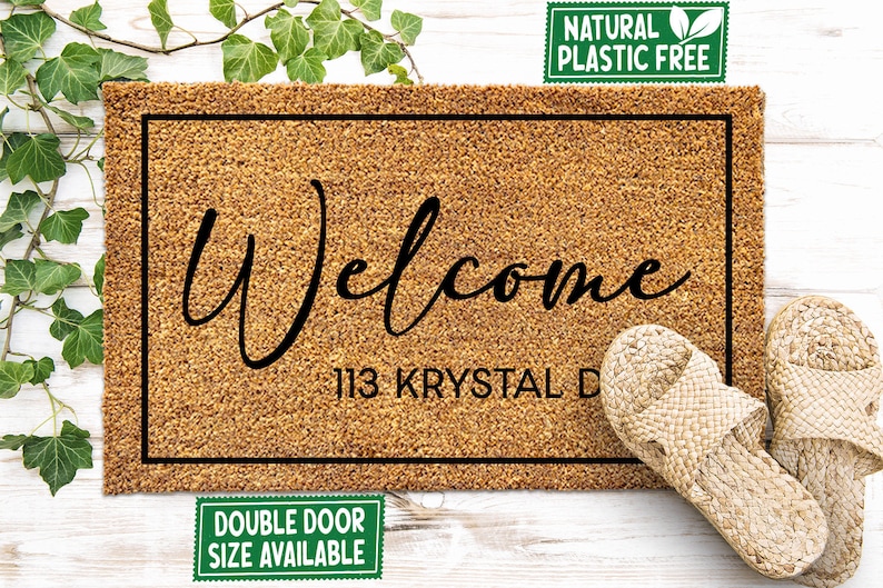 Personalized Address Extra Large Doormat Natural Eco Friendly Coir