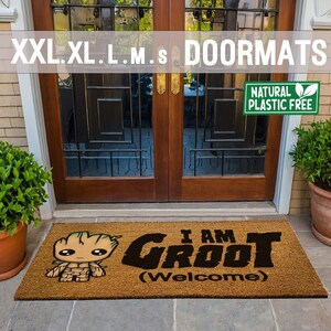 Baby Super Hero Extra Large Doormat, Natural Eco-Friendly Coir Rubber Double Door Mat Welcome Funny Movie Doormat TV Show Geek Nerd Gift 165