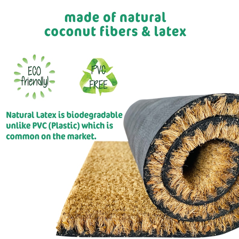 Personalized Address Extra Large Doormat Natural Eco Friendly Coir
