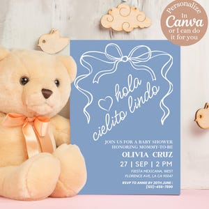 Cielito Lindo Baby Shower Invitation: Editable Canva Template (Digital Download E-Invite Latina)