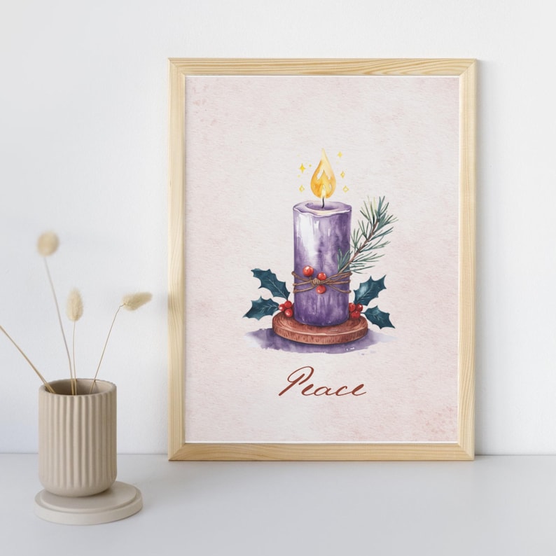 Printable Advent Candles, Christmas Art Decor, Christian Home, Catholic ...