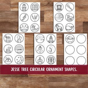 Printable Jesse Tree Ornaments, Jesse Tree Activity, Catholic Advent, Catholic Homeschool ...