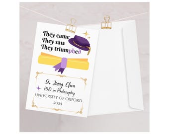 PhD Graduation Card: Gender Neutral Congratulations Card