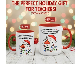 67 Christmas Gift For Teachers: Funny Meme Christmas Mug