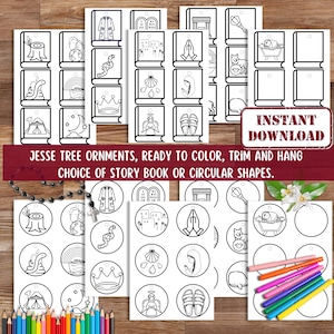 Printable Jesse Tree Ornaments: Catholic Advent Activity (Digital Download)