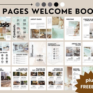 Airbnb Welcome Book Template | House Host Manual Guidebook Template | Real Estate Canva Template | Vacation Rental Template