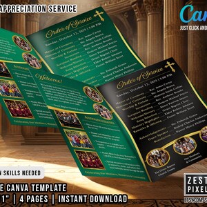 Church Appreciation Program Template | Pastor Anniversary Service ...