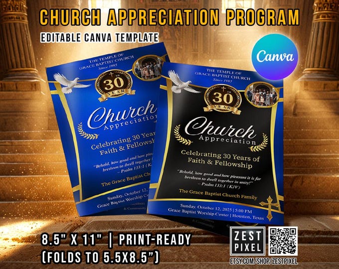 Church Appreciation Program This item is unavailable - Etsy