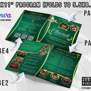 Church Appreciation Program Template | Pastor Anniversary Service ...