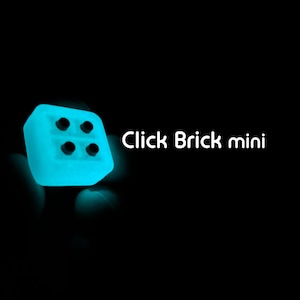 Click Brick Mini - 3D Printed Glow In The Dark Fidget Toy