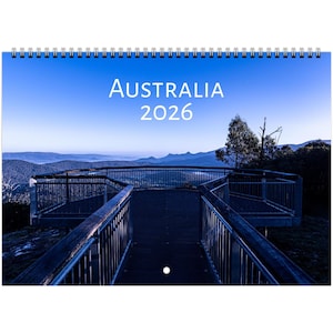 2026 Australien Kalender Englisch | Montag | 12 Monate Planer Wand Dekoration Foto Wand Kunst Geschenk für Naturliebhaber