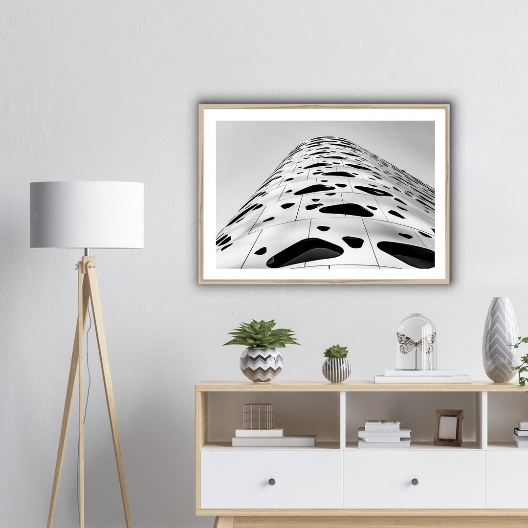 Docklands Black and White Photo Enhanced Matte Art Poster Monochrome