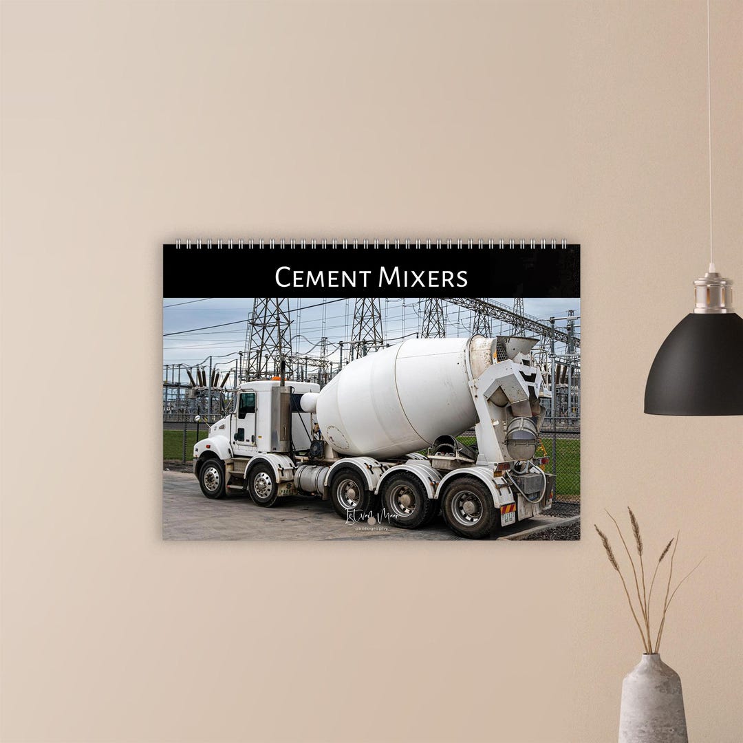 2026 Cement Mixer Wall Calendar | Monday | A4 Horizontal | 6589 ...