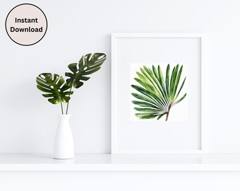 palm leaf, botanical wall art, floral illustration, fun wall art, Digital prints, kids playroom, unique design, home decor, digital art