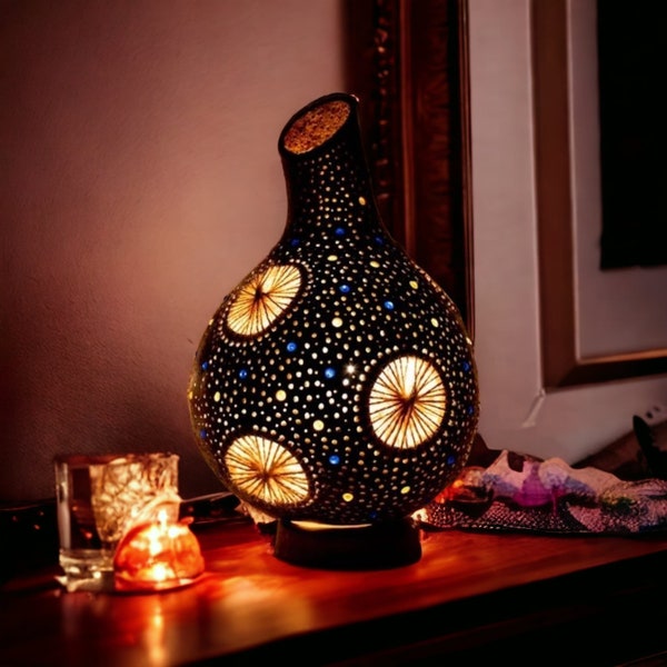 Cool decorative Gourd Lamp,Lamp For Living room,Brown Lamp in Ancient Style