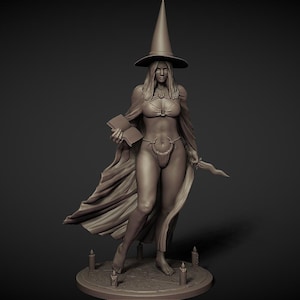 3d printer files,stl model,3d naked woman model,3d fantasy figure,digital print,stl for print,3d printing files,3d witch woman,3d girl model