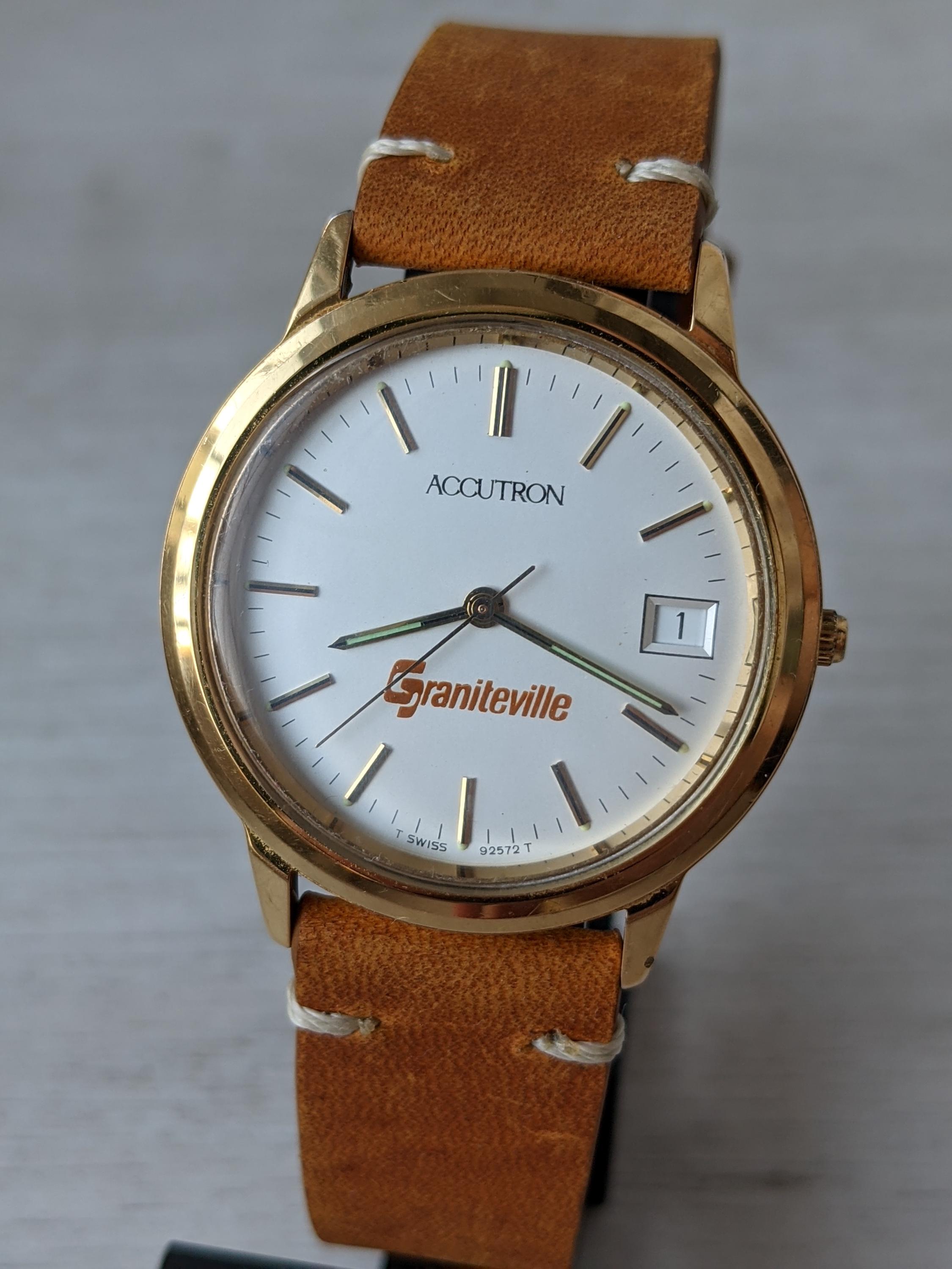 ヴィンテージ メンズ クォーツ腕時計 Bulova Accutron Graniteville T