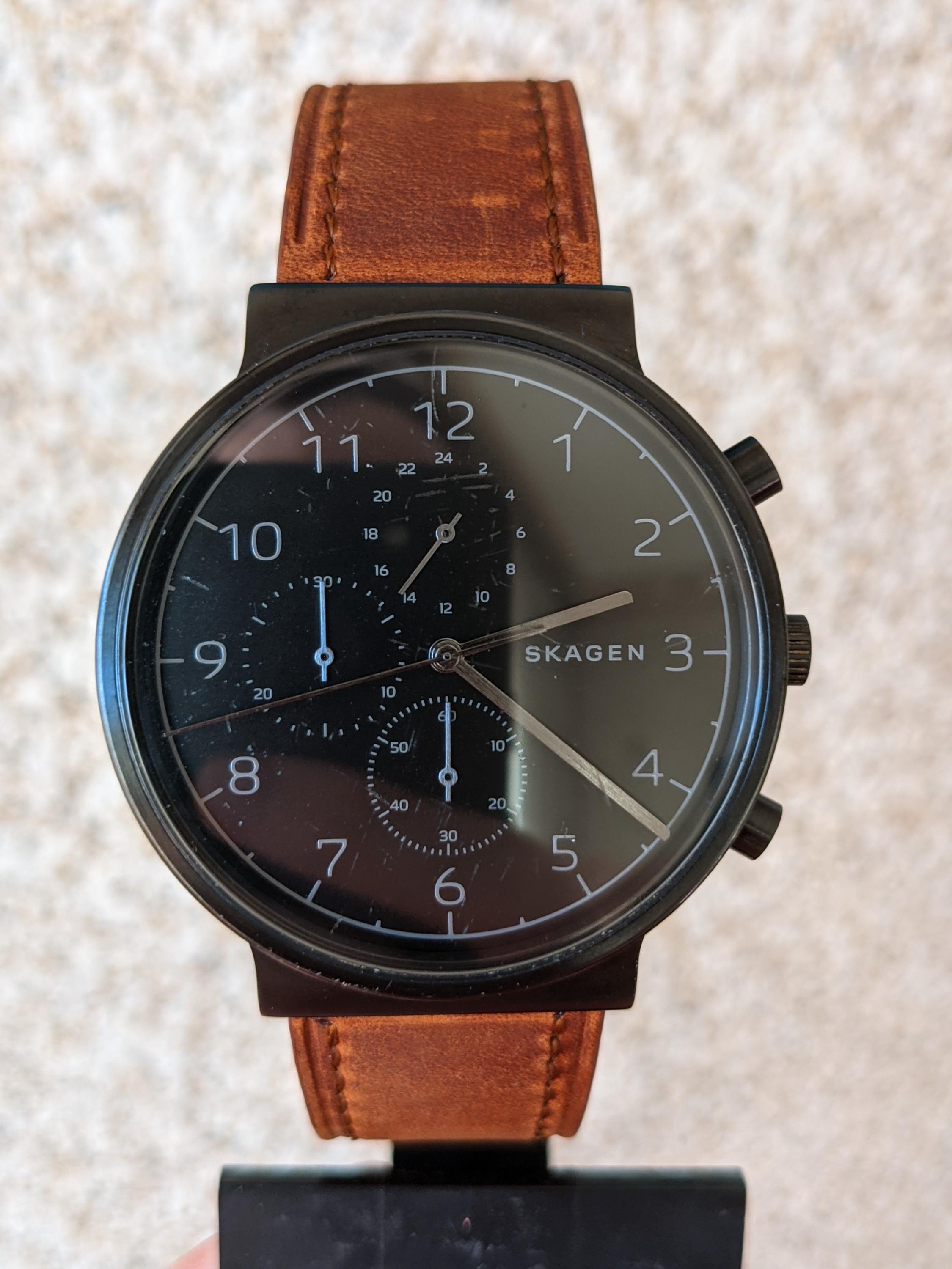 Like new Skagen iced out face chronograph womens Skagen Women Square Wristwatches for sale | eBay main image 2