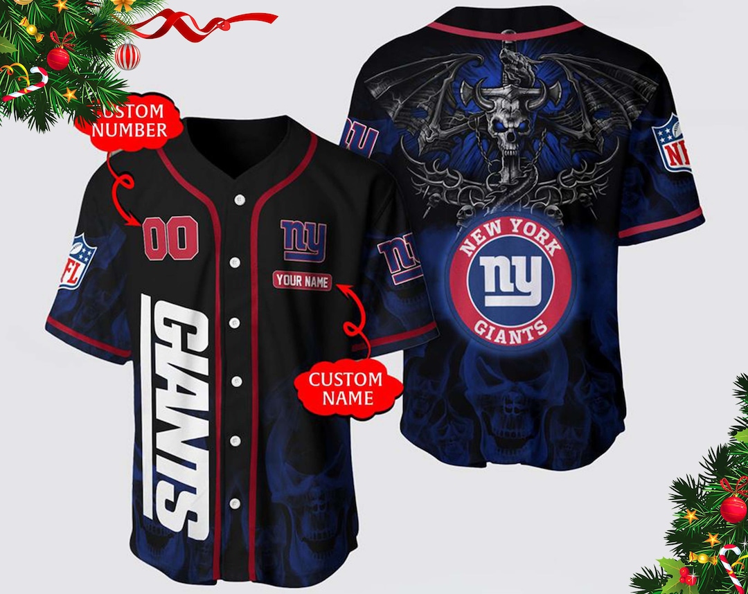 Personalized NFL New York Giants Baseball Jersey 3D Giants Etsy
