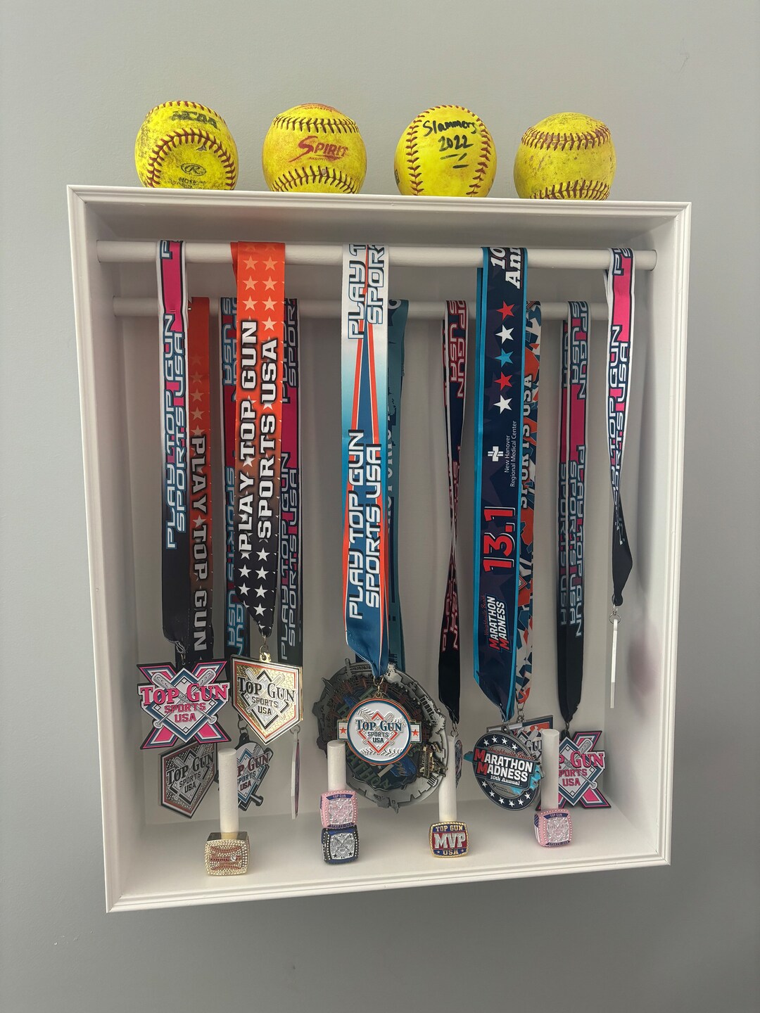 Sports Bling Box Sports Medal Display Box Medals, Rings, Game Balls