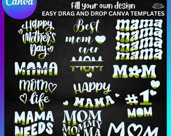 Mother's Day Canva Frame, Mother's Day Canva Template, Mother's Day Quotes, Mother's Day Words, Mother's Day Gift, Editable Canva Frames