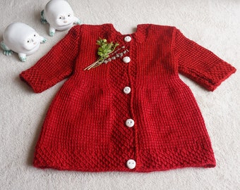 Robe rouge pour bébé fille