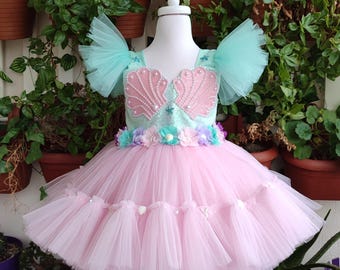 Mermaid Tutu Dress – Sequin Bodice, First Birthday Outfit