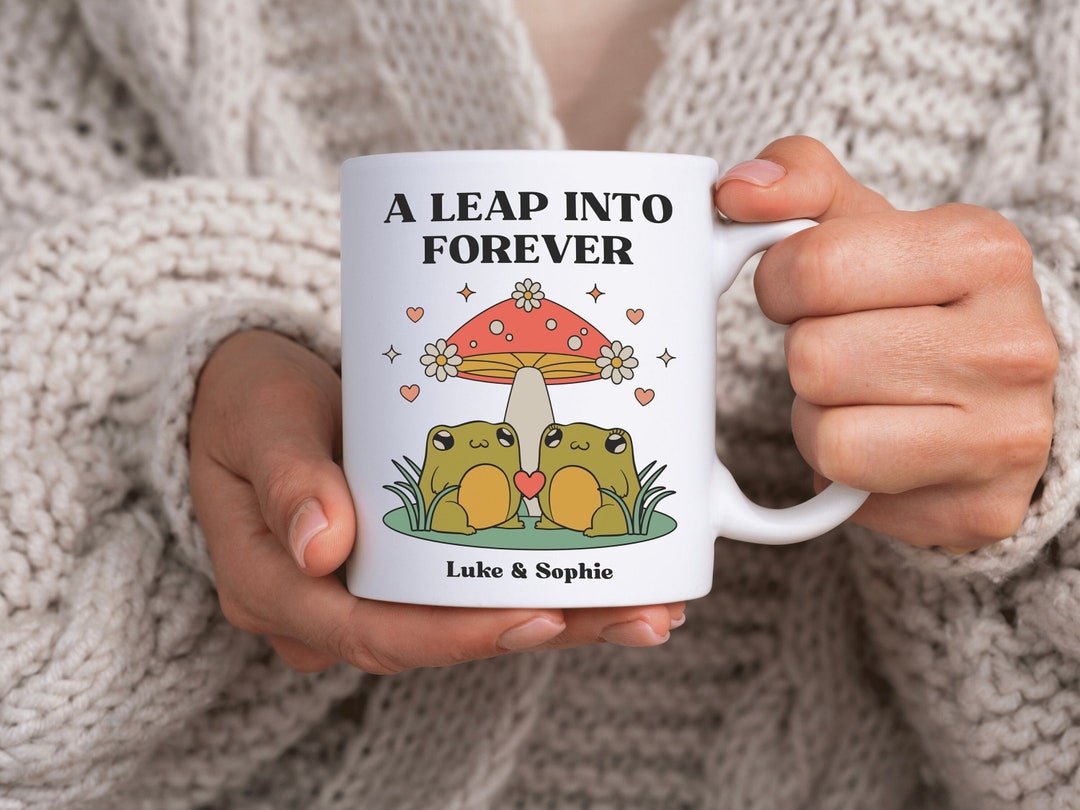 Custom Frog Mug, Frog Mug, Mushroom Coffee Mug, Frog Lover Gift, Toad ...