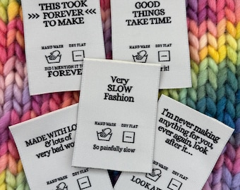 Luxury Multipack ‘Slow Fashion’ Woven Clothing Care Labels x 5 labels Sew in