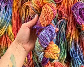 Ready To Go! Hand Dyed Chunky Yarn 100g 100% Merino Wool ‘Watercolours’