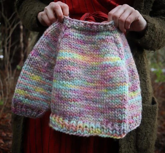 Adventure Sweater. Kids Raglan Super Chunky Knitting Pattern