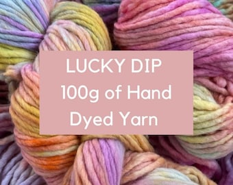 Hand Dyed Yarn Lucky Dip 100g 100% Merino Wool