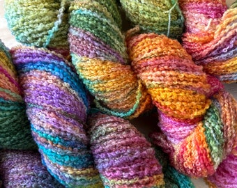 Ready To Go! Hand Dyed Boucle DK Yarn 100g ‘Watercolours’