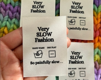 Woven Craft Handmade Clothing Care Instructions Labels  ‘Very Slow Fashion’