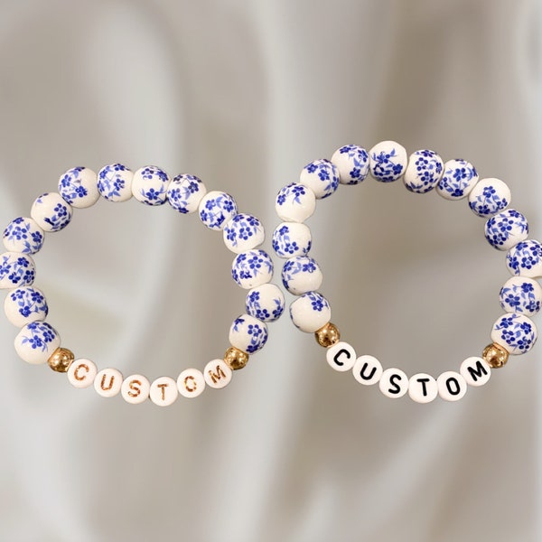 Porcelain Beaded Bracelet, Custom Order