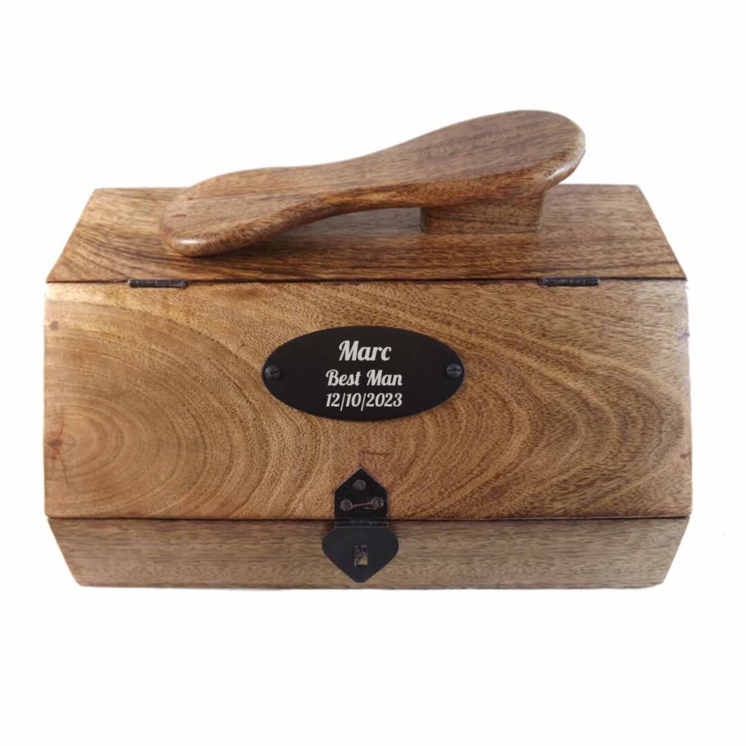 Personalised Wooden Shoe Shine Valet/box. Great Birthday, Anniversary