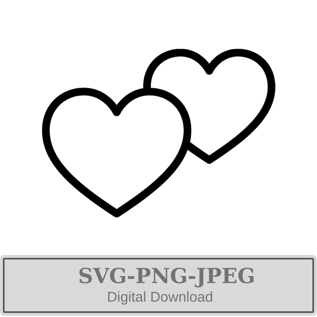 Herz svg rotes Herz png schwarzes Herz svg Doppelherz svg Etsy.de