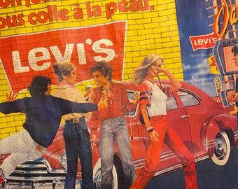Levis Poster, Signed Poster, Original Levi's Poster, Vintage