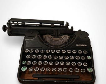 1941 CONTINENTAL Vintage Typewriter - French AZERTY Keyboard - Industrial Decor / Antique Collectible - Working Condition