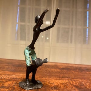 small bronze, statuette, vintage, bronze sculpture, bronze, lost wax, antique, rare.