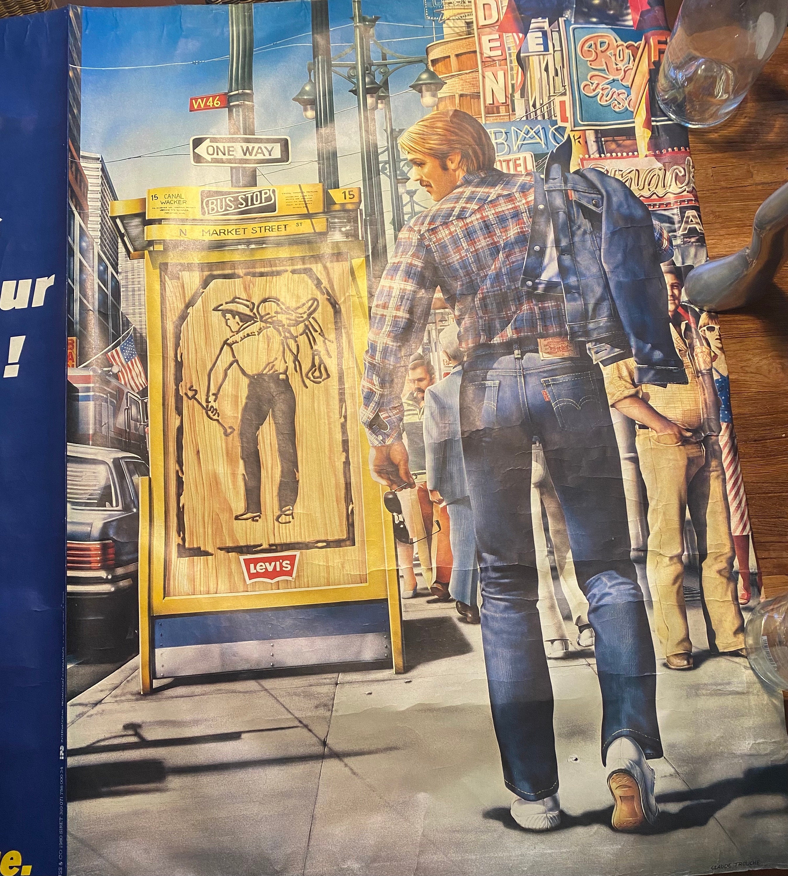 その他 VINTAGE Levi's 70s advertising POSTER Levi's print ad 1978 orig vintage 1970s retro Robert