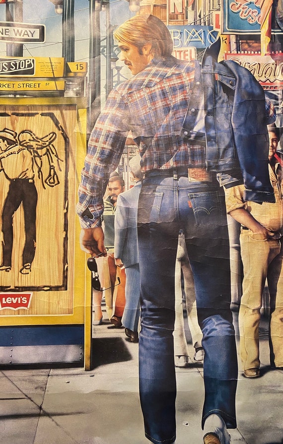 Signed Poster, Original Levi's Poster, Vintage, 80s, Levi's